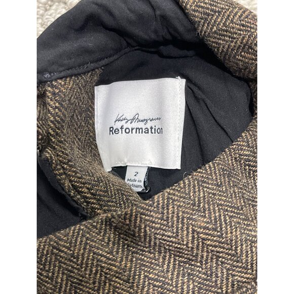 Reformation x Kacey Musgraves Sutton Tie Back Sleeveless Wool Blend Top Sz 2 NEW - Picture 6 of 6